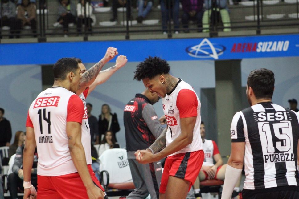 Sesi-SP vence Suzano por 3 sets a 2