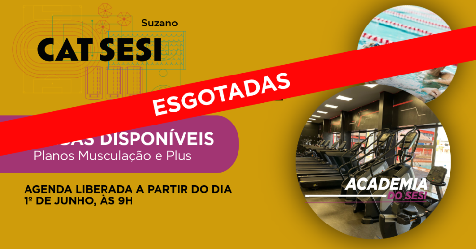SESI Suzano abre vagas para os Planos Musculação e Plus