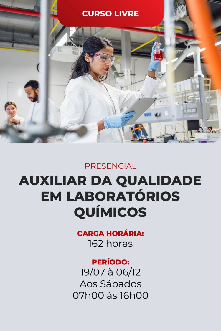 Auxiliar da Qualidade em Laboratórios Químicos
