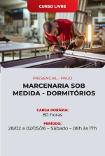 Marcenaria sob medida, Dormitórios planejados, MDF / painéis de madeira, Ferragens e acessórios para móveis, Máquinas e ferramentas de marcenaria, senai, senai piracicaba, cursos, cursos profissionalizantes