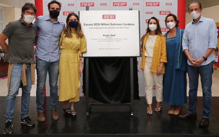 Paulo Skaf inaugura escola em Mogi das Cruzes. Unidade tem como patrono Milton Sobrosa Cordeiro