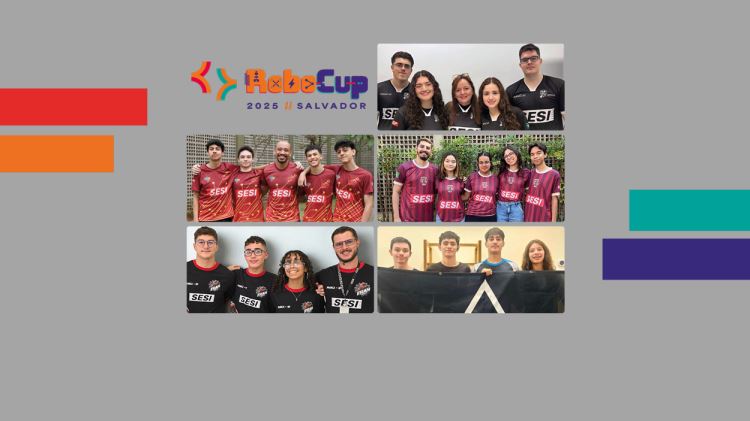Cinco equipes do Sesi-SP vão representar o Brasil no maior campeonato de robótica e inteligência artificial do mundo 